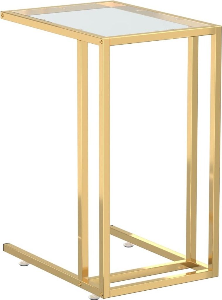 Computer-Beistelltisch Transparent 50x35x65 cm Hartglas