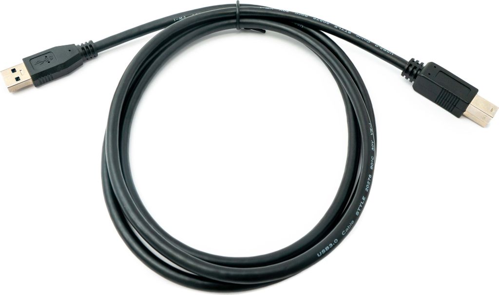 SYSTEM-S USB 3.0 Kabel 150 cm Typ B Stecker zu A Stecker in Schwarz
