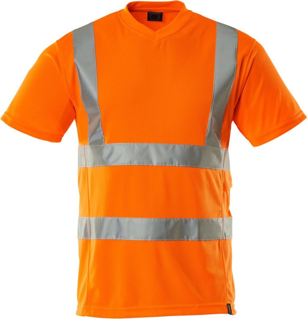 MASCOT 50113-949-14-L, T-Shirt, Uni, Orange, L, 104 cm, Polyester