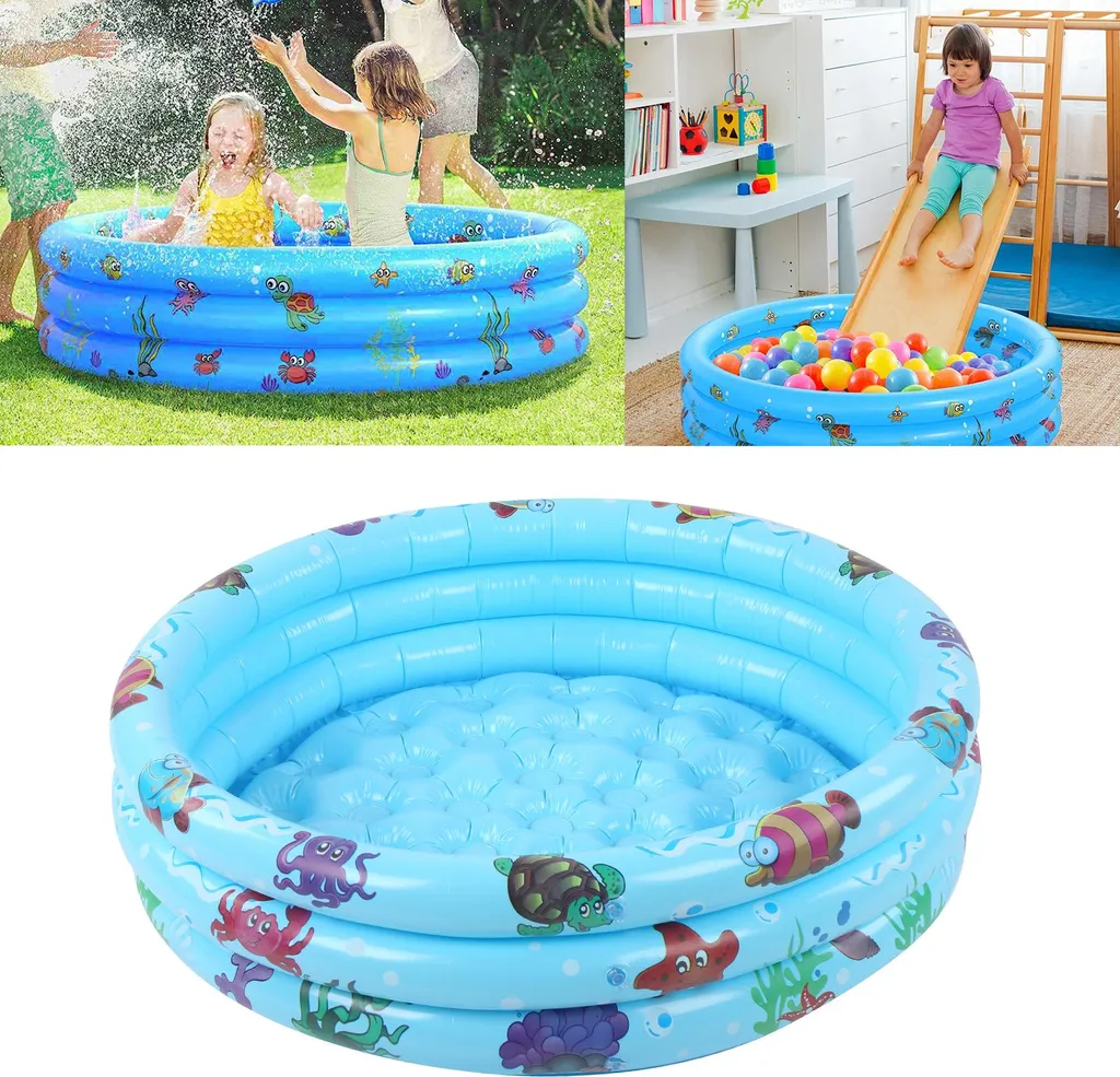 Piscine gonflable enfant 120cm : solution fraîcheur compacte et facile