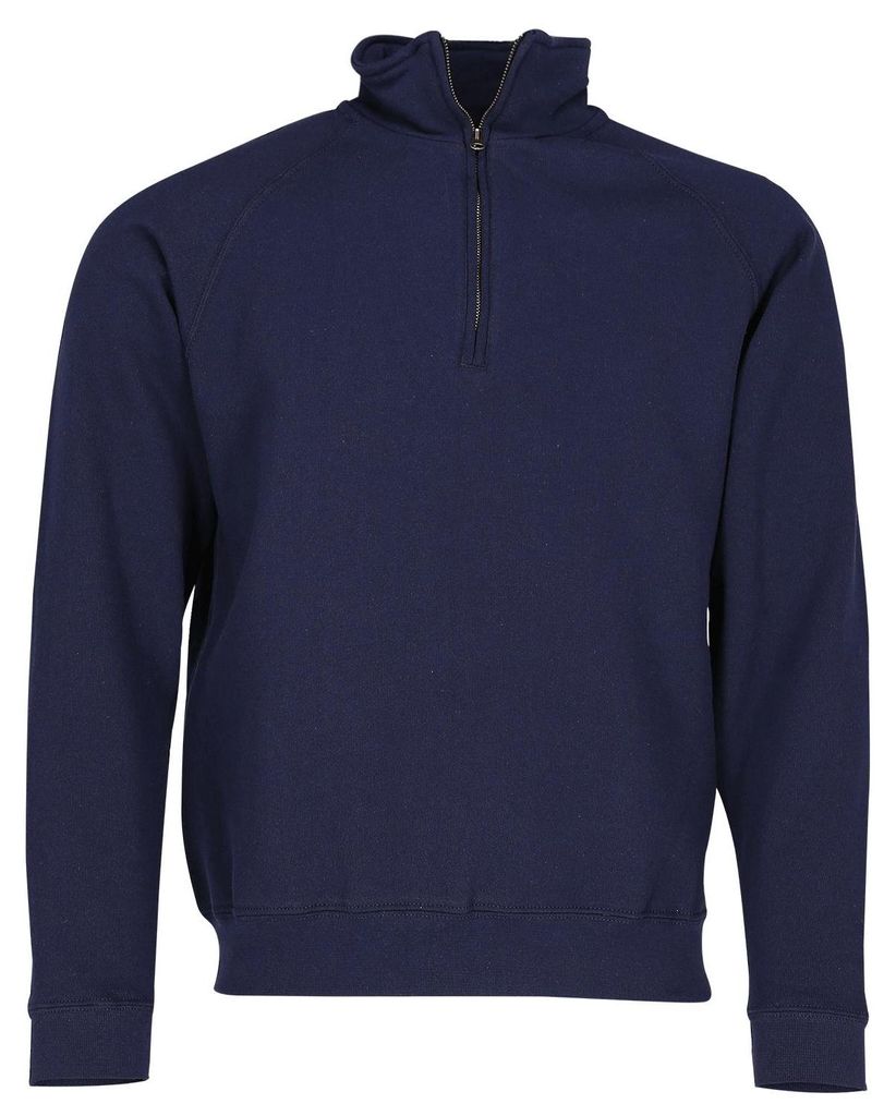 Fruit of the Loom Classic Zip Neck Sweat ,Farbe: deep navy Produktbild 