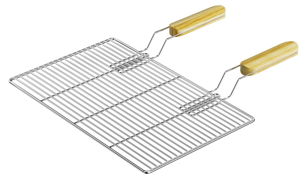 BBQ Grillrost Eckig 54x34cm aus Hochwertigem Edelstahl mit Produktbild 