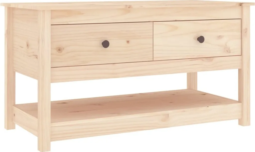 Tavolino Bianco 102x49x55 cm in Pino Massiccio | Stile Shabby Chic