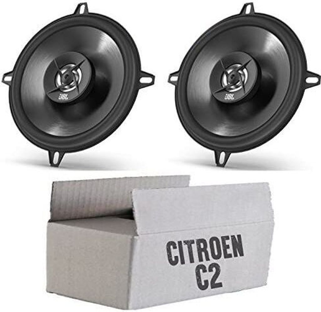 JBL Stage2 524 | 2-Wege | 13cm Koax Lautsprecher - Einbauset passend für Citroen C2 - justSOUND