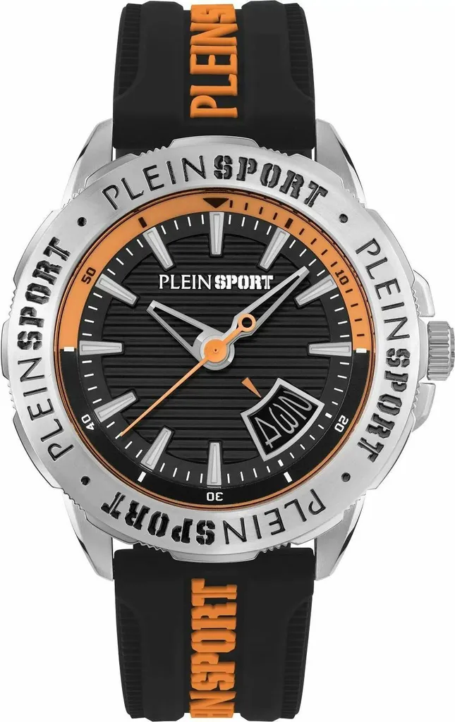 Montre Plein Sport Rampage PSGDA0324 Homme Noir et Orange Silicone 44mm