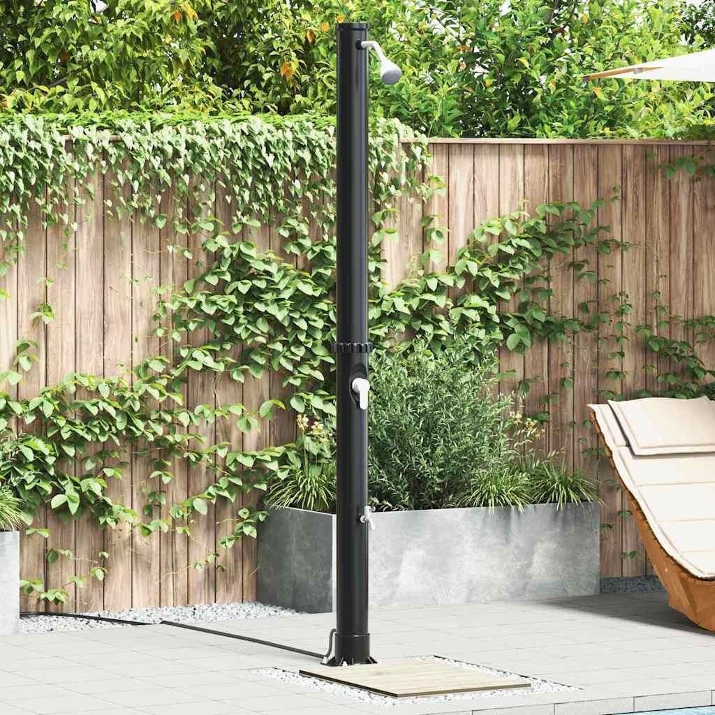 "2026 MODERNE"Außen Solardusche Schwarz 217cm PVC und Aluminium NEU472106 - Poolzubehör