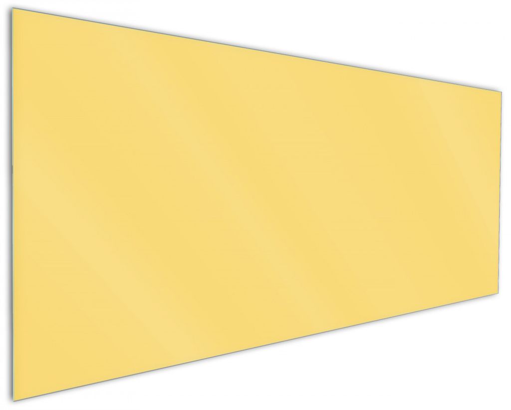 Wallario Küchenrückwand aus Glas, Größe: 125 x 50 cm, Motiv: Pastellgelb | Spritzschutz | abwischbar | pflegeleicht | in