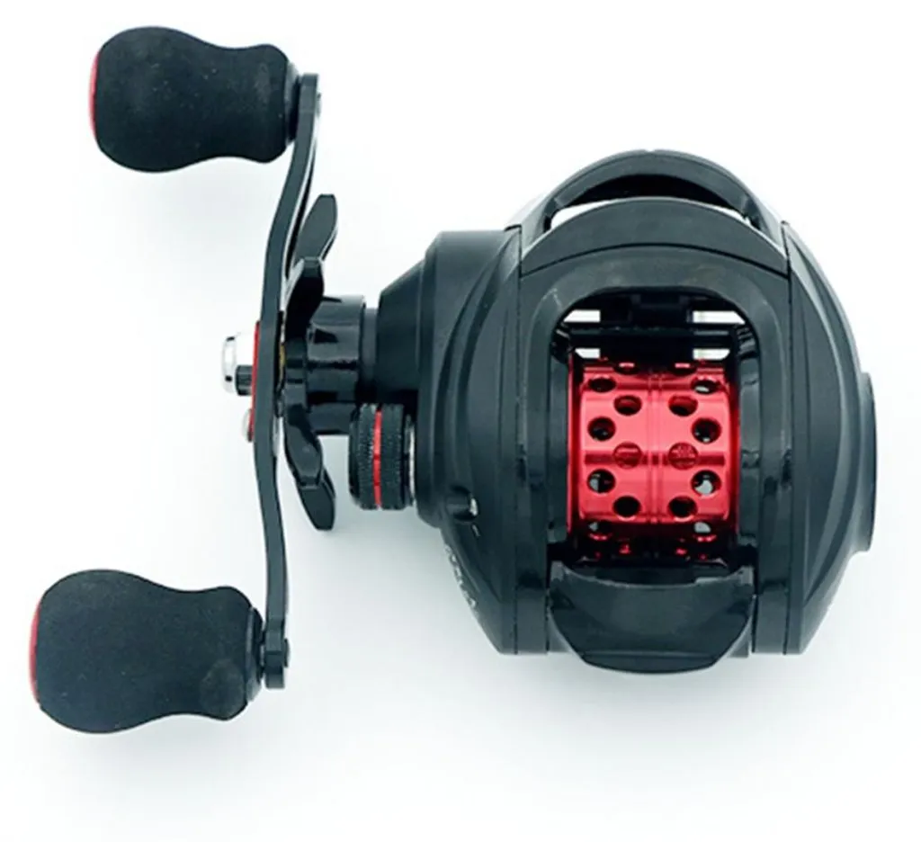 Moulinet Baitcasting pour Pêche Sportive 18 Axes et Frein 9 Niveaux Inox