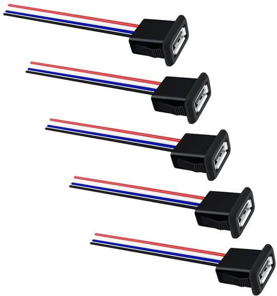 Connecteur USB étanche 3A lot de 5 pour système audio de voiture 4p