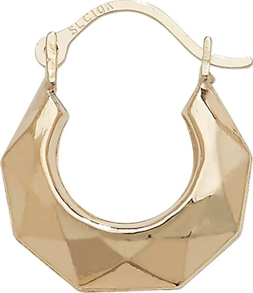 Boucles Créoles en Or Jaune 9 Carats 375/1000 avec Fermoir Sécurisé