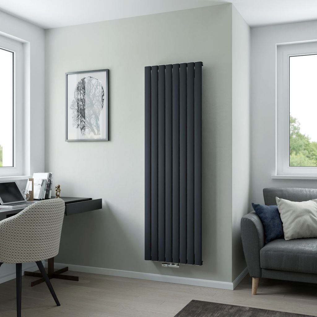XIMAX ALUMINIUM HEIZKÖRPER NOVUS MIT MITTENANSCHLUSS 1800x345x52,5 mm, 815 Watt, Anthrazit