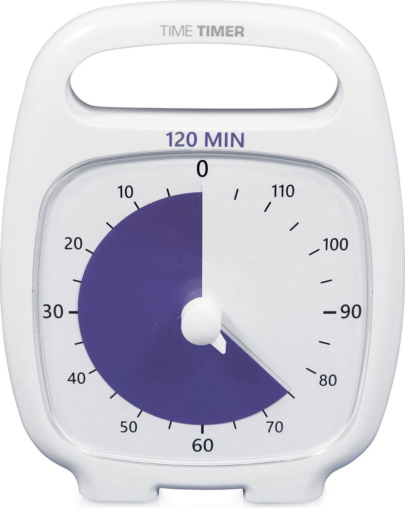 Time Timer Zeitdauer-Uhr "Plus", 120 Min., Weiß Produktbild 