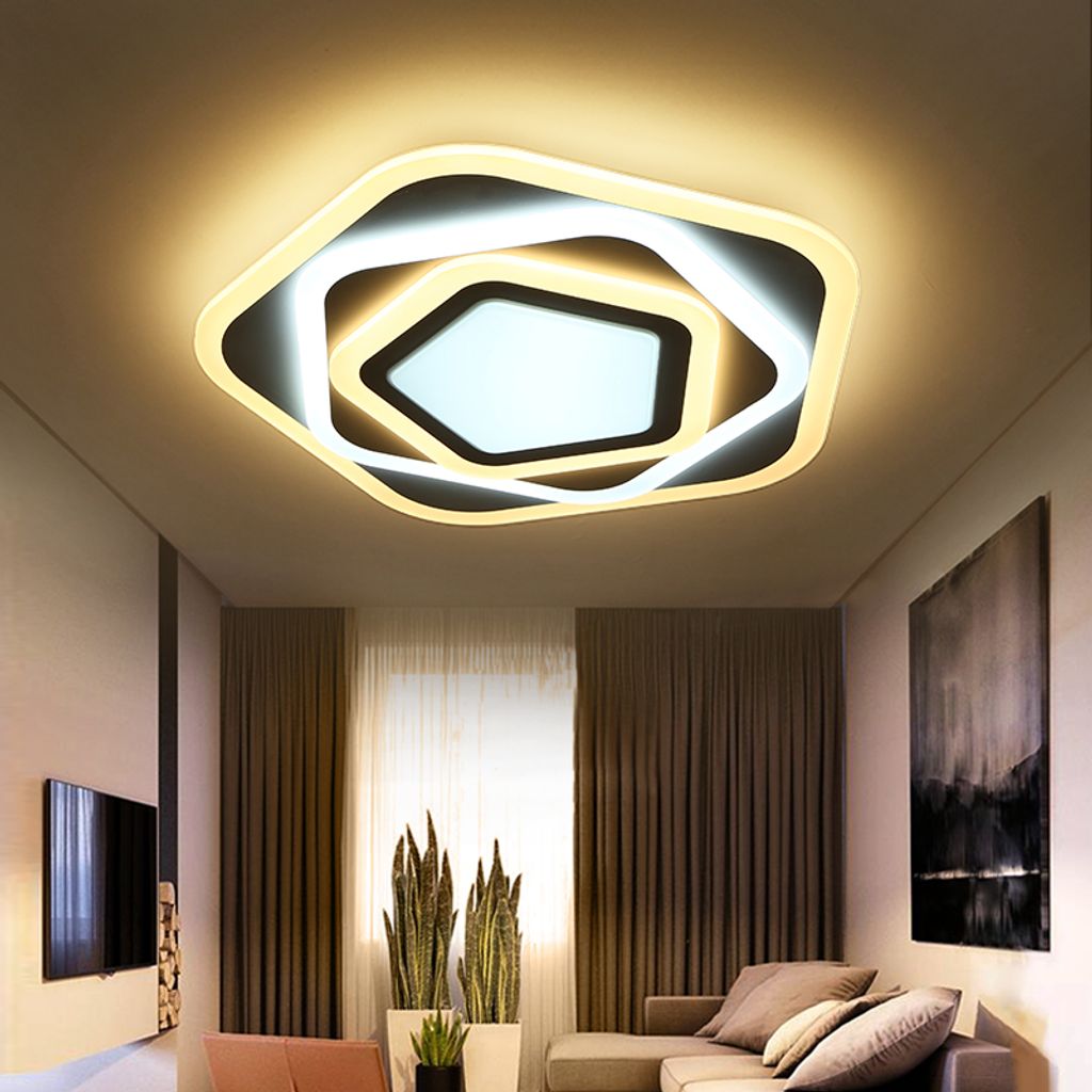 LED Decken Lampe Schlaf Zimmer Beleuchtung EEK A Dielen Leuchte quadratisch weiß 