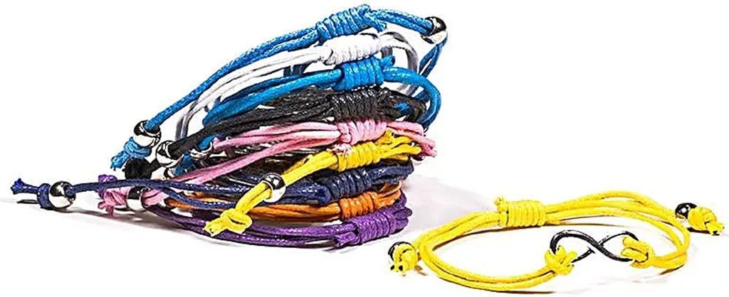 Infinity-Armband-Set mit 10 verschiedenen Farben – 24 g – 24 g