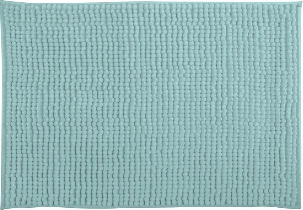MSV Badteppich Badvorleger Duschvorleger Chenille Hochflor Badematte 40x60 cm – Pastellgrün