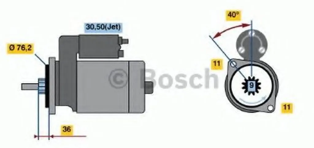 Démarreur Bosch 0 986 016 290 pour Ford et Audi - Pièce d'Origine