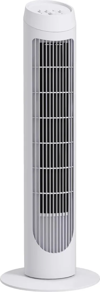Ventilateur colonne oscillant silencieux 45W blanc hauteur 75 cm EU