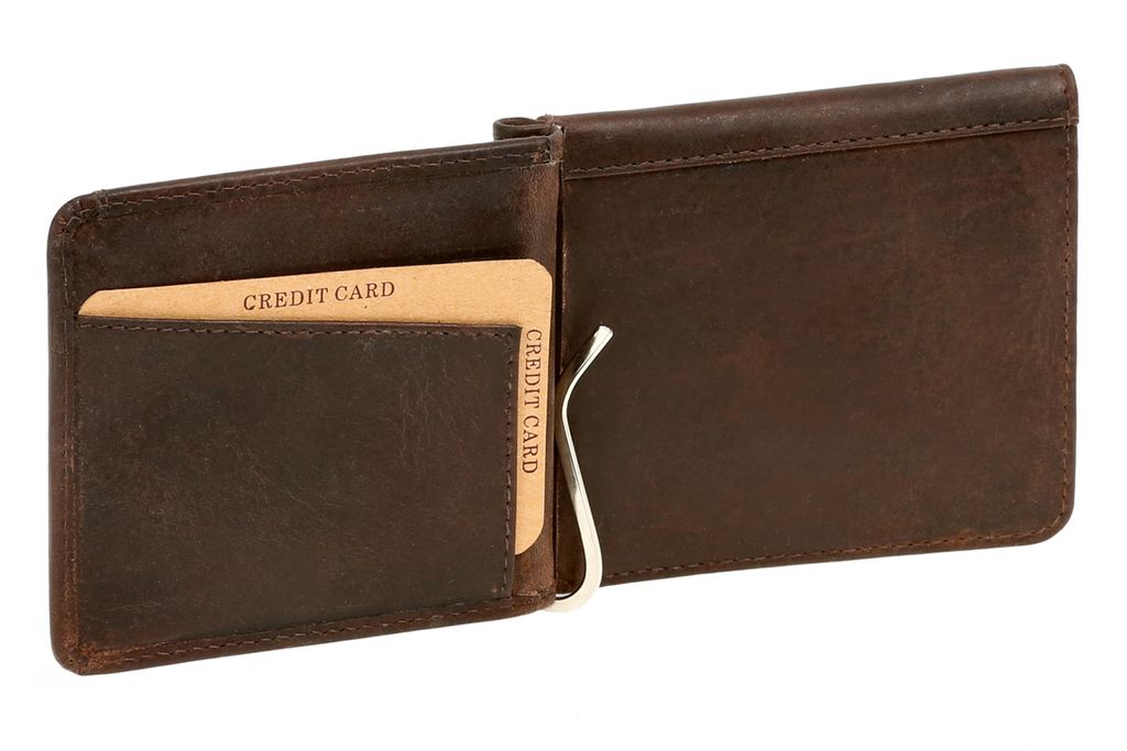 LEAS Dollar- & Money Clip Geldscheinklammer m. Münzfach im Produktbild 