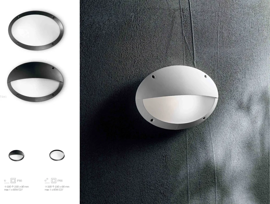 Éclairage Terrasse et Porche : Plafonnier Noir Extérieur en Alu 330mm