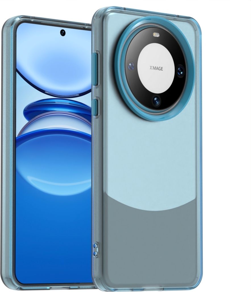 Handyhülle für Huawei Mate 60 Schlank Durchscheinend Matt Stoßfest Schutzhülle Blau