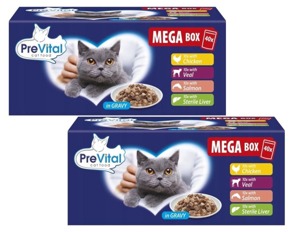 PreVital gélule pour chats 40x100g poulet-veau, Image du produit 