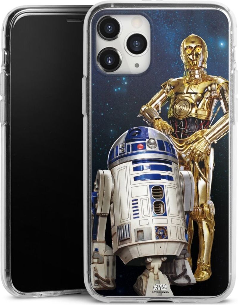 DeinDesign Handyhülle für Apple iPhone 11 Pro Max Silikon Hülle Case Smartphone Schutzhülle Star Wars Weltall R2D2