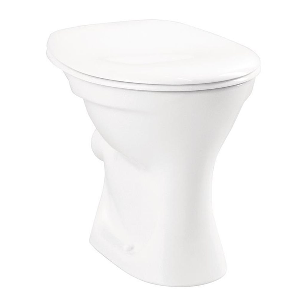 Stand Flachspül-WC Keramik Abgang waagerecht weiß Produktbild 