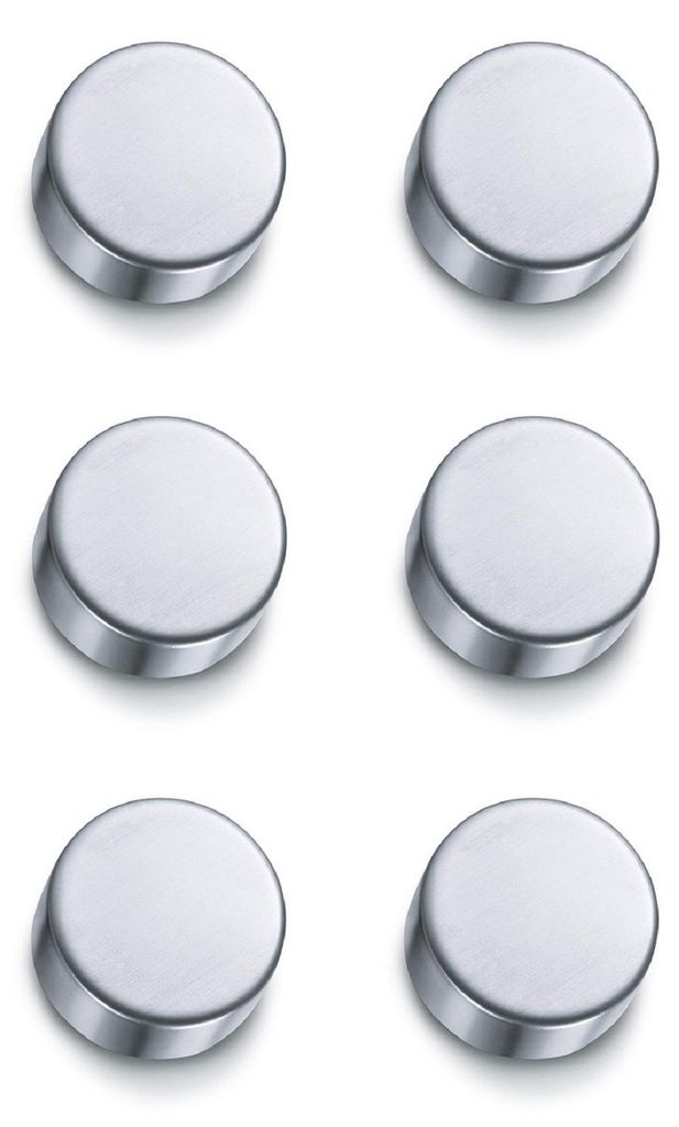 Edelstahl Magnet, 6 Stück Magnete, Magneten 20x10 mm von Produktbild 