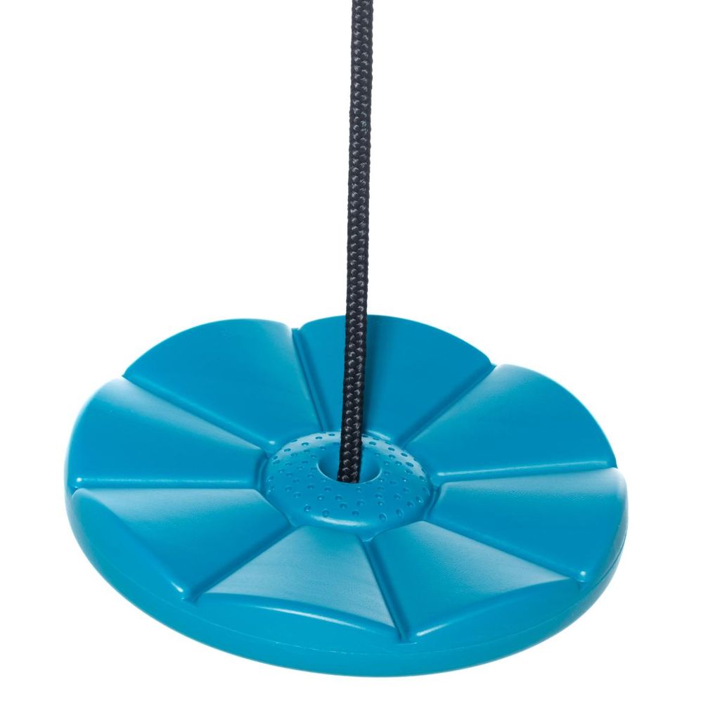 TRIBECCO Affenschaukel– runder Schaukelsitz für Kinder Ø280 mm aus robustem Kunststoff – ab 3 Jahren - belastbar bis 50 kg (Türkis)