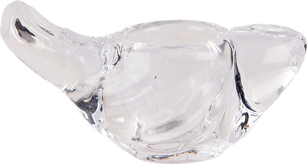 Clayre & Eef Kerzenständer Vogel 8x4x5 cm Transparant Glas