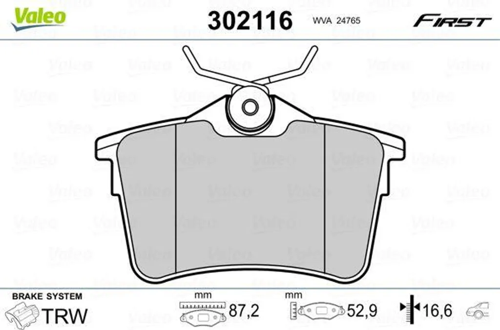 Stop bruits de freinage : Plaquettes Valeo 302116 pour C4 et Partner