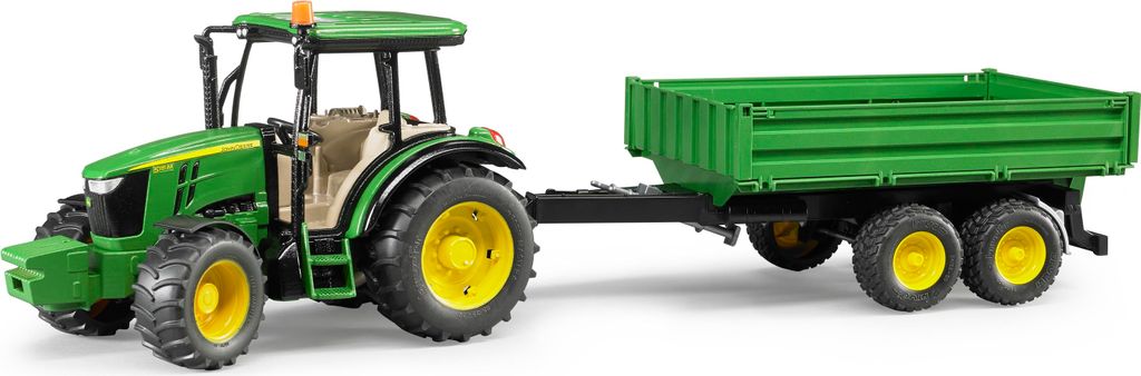 Bruder Agriculture John Deere 5115M, z przyczepą burtową, Zdjęcie produktu 