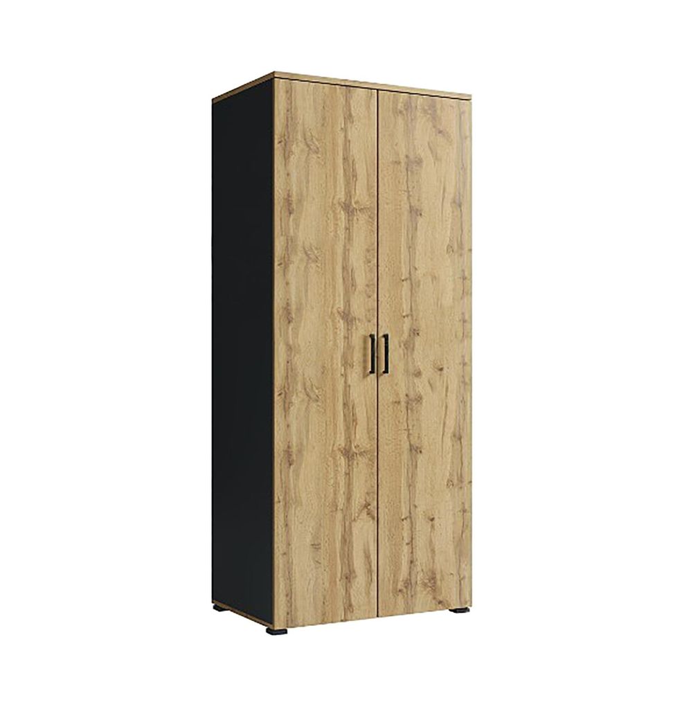Regal‐Schrank Anthrazit / Wotan Eiche – 800 × 1900 × 550 mm