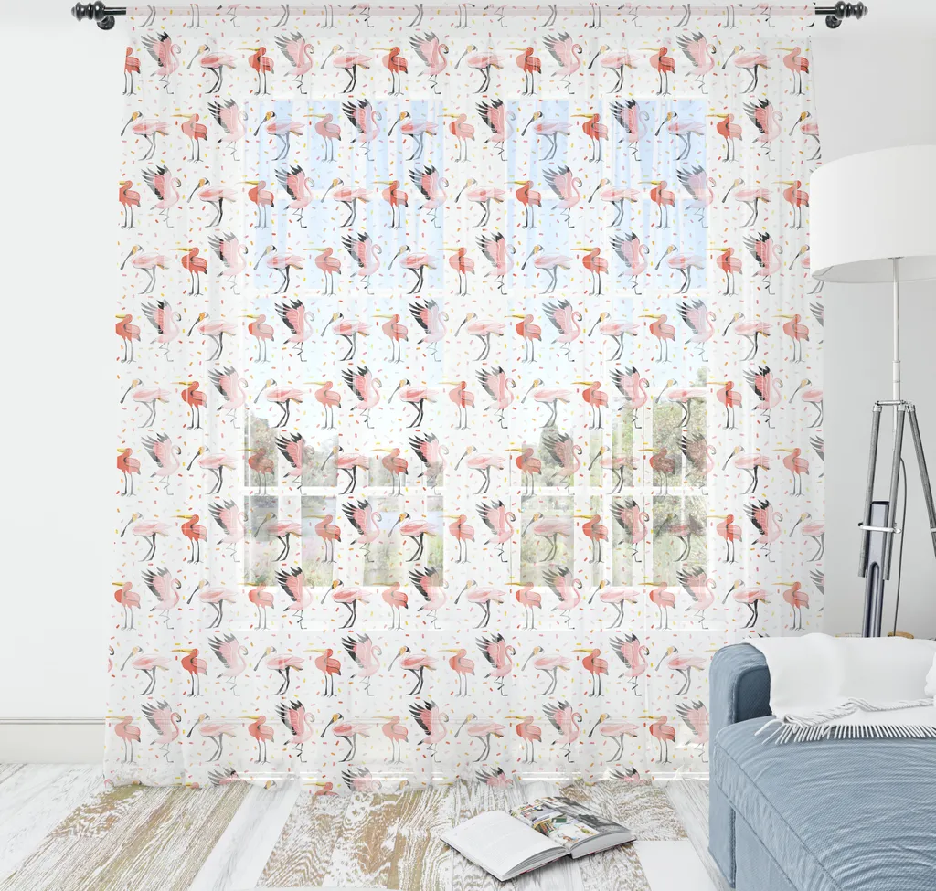 Arazzo Fenicotteri ABAKUHAUS 274cm - Sogno Tropicale in Rosso Cinabro