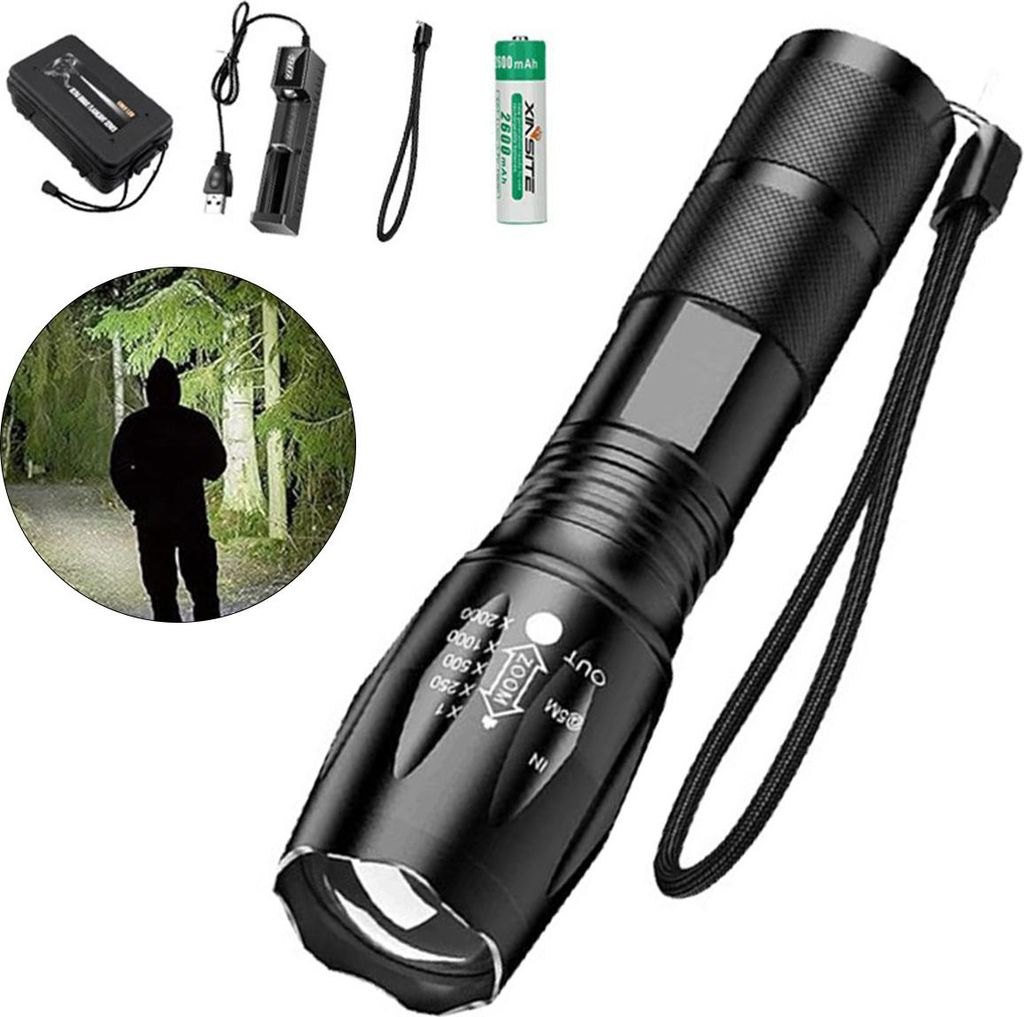 Leistungsstarke LED-Taschenlampe Außen – 5 Produktbild 
