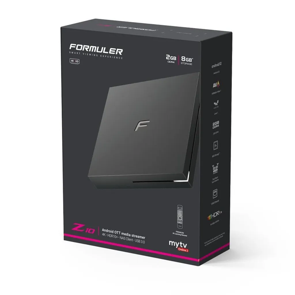 Formuler Z10 4K Android 10 OTT Medien-Streamer boîtier TV 2Go 8Go