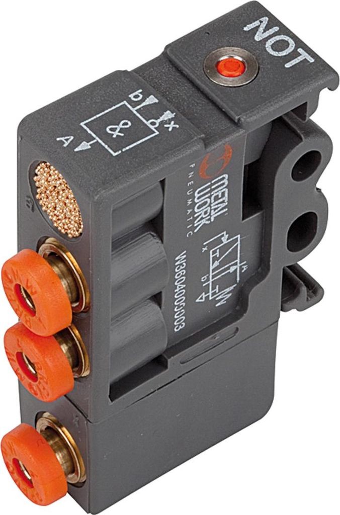 Riegler Pneumatik Logikelement, NOT, Technopolymer, DN 2,7