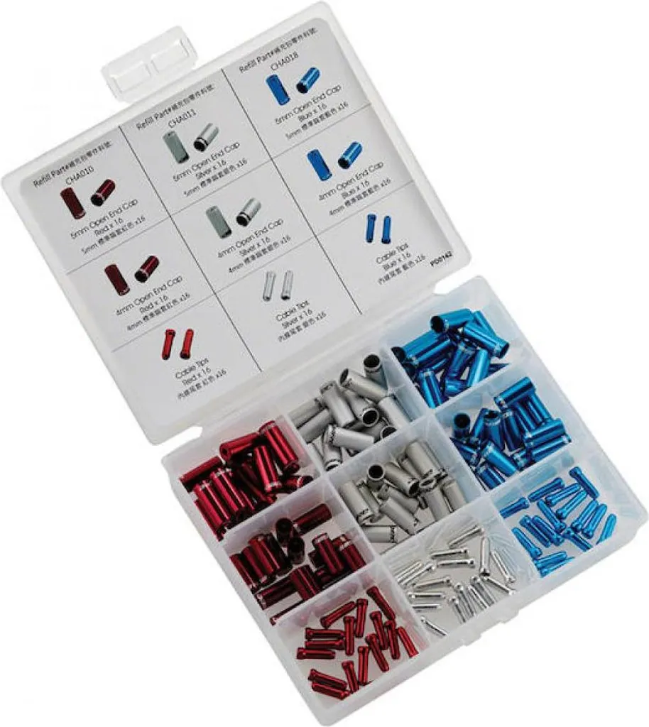 Kit d'assortiment embouts de câble et gaine Jagwire pour vélo multicolore