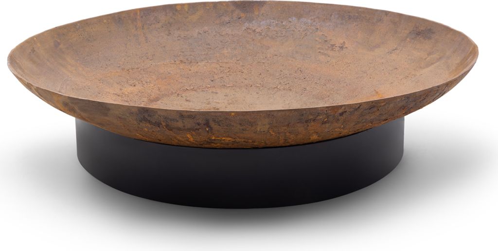 Silia Feuerschale 81 cm aus Cortenstahl – Moderne Feuerstelle für Garten, Terrasse & Outdoor-Bereich Wetterfest, langlebig , 21 KG Rund , Rostig