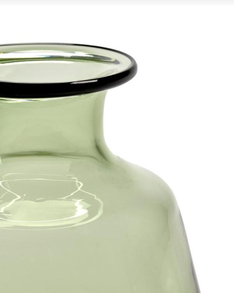 Serax Vase - Blumenvase, Glas, Grün, D 15 cm, H 16 cm