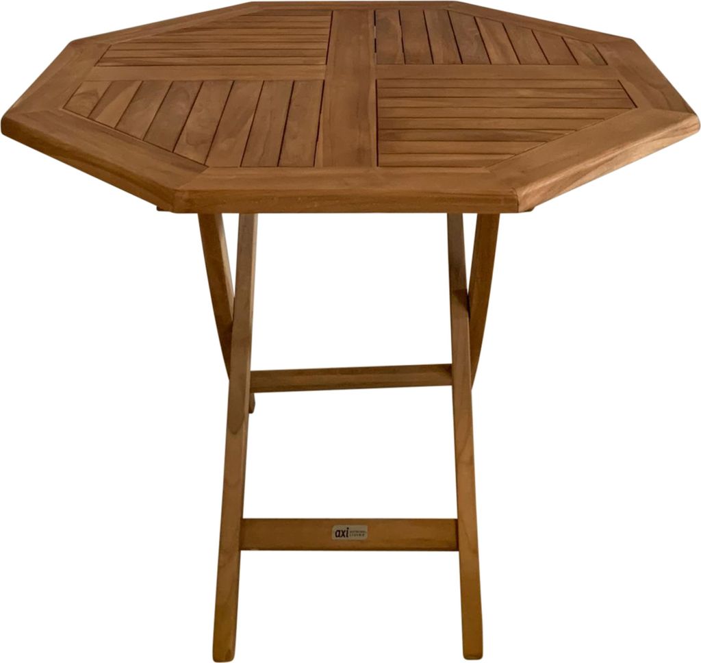 AXI Sana Gartentisch Klappbar aus Teak Holz Oktagonal | Klappbarer Esstisch für den Garten aus Teakholz | Sitzgruppe für 4 Personen | 100 x 100 x...