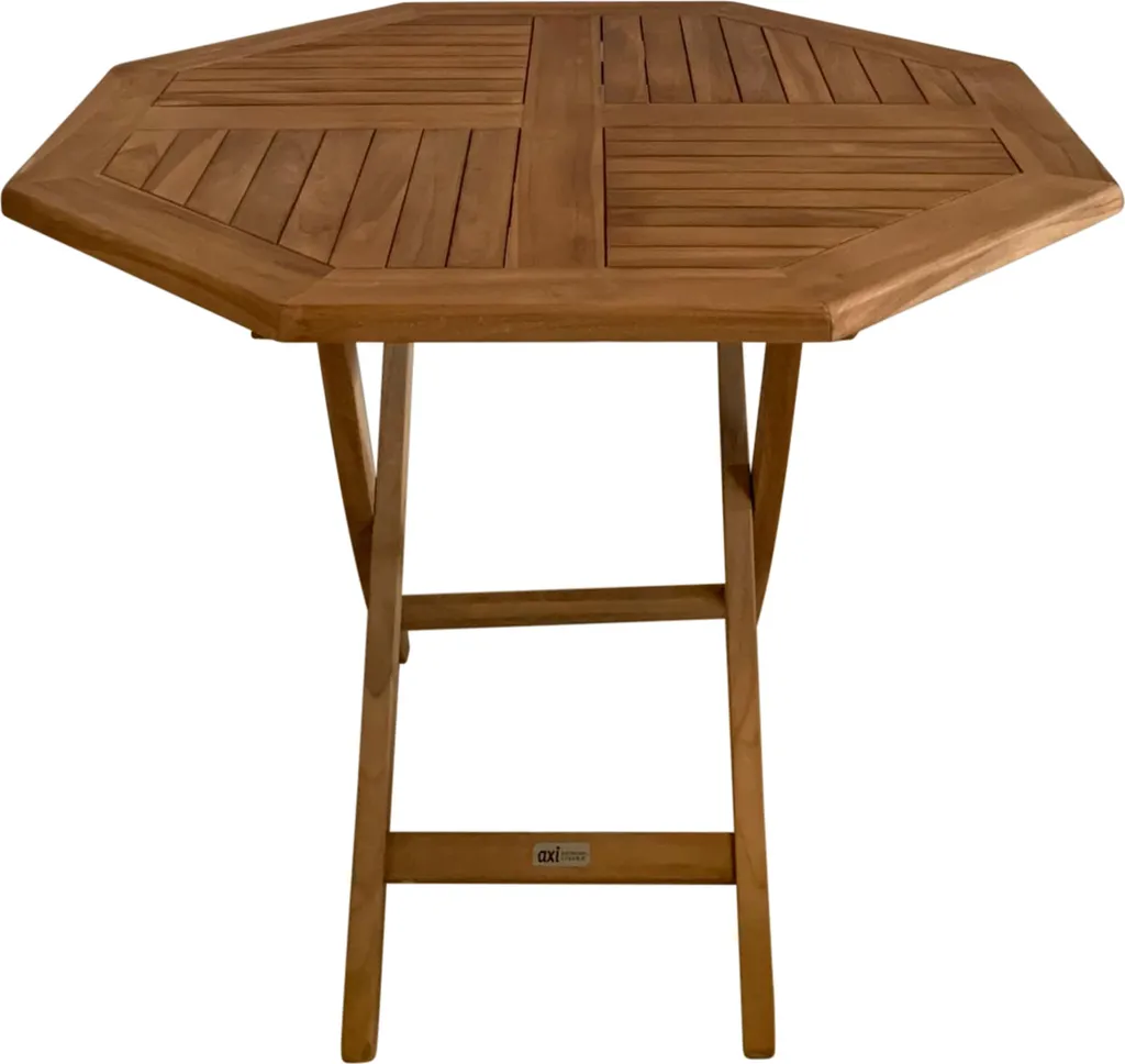 AXI Sana Table de Jardin en Bois de Teck Octogonale Pliable 100x100x75 cm