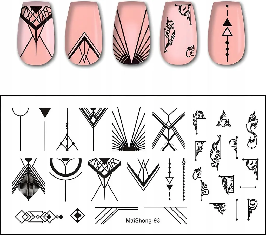 MaiSheng-93 Piastra per Stamping Unghie - Nail Art Professionale in Acciaio