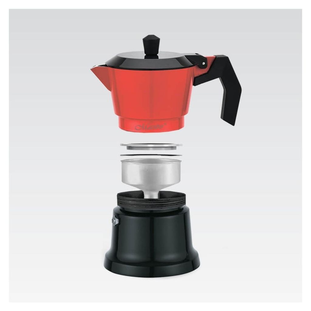 Cafetera Italiana Feel Maestro MR-1657-9 Rojo Aluminio 450 ml 9 Tazas
