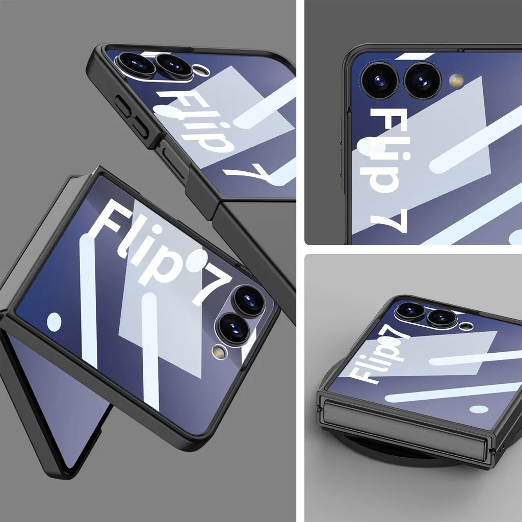 Custodia Samsung Z Flip 7 PC Rigido Argento con Film Protettivo - 6