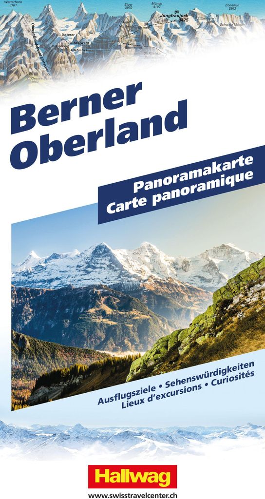 Hallwag Panoramakarte Berner Oberland