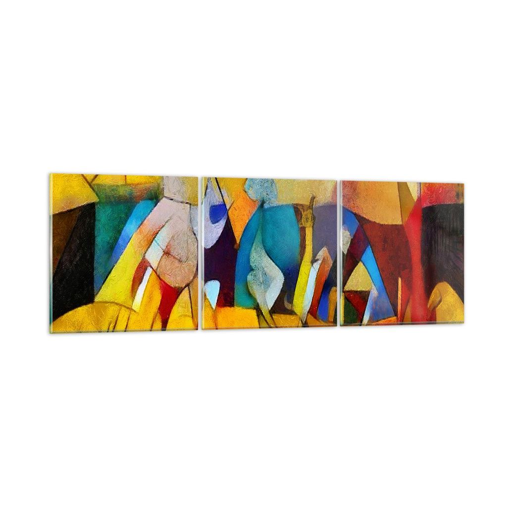 Bilder auf glas - Abstraktion modern - 150x50cm - Glasbilder - Wandbilder - Kunstdruck - zum Aufhängen bereit - Wanddekoration aus Glas - Glas Bil...