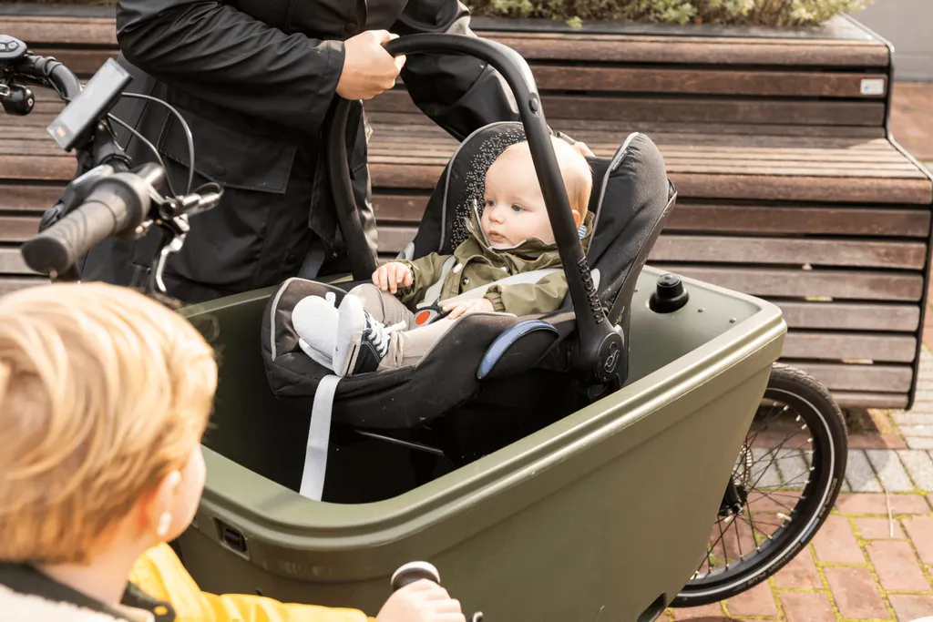 Steco Mini-Mee Porte-Bébé avec Suspension pour Vélo Cargo Noir - 5