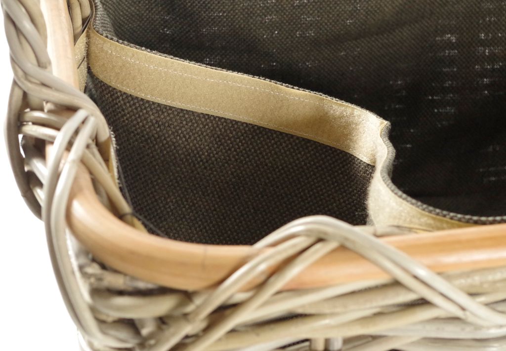 Kobolo Holzkorb für Kaminholz rechteckig Kubu grey - Rattan Produktbild 5