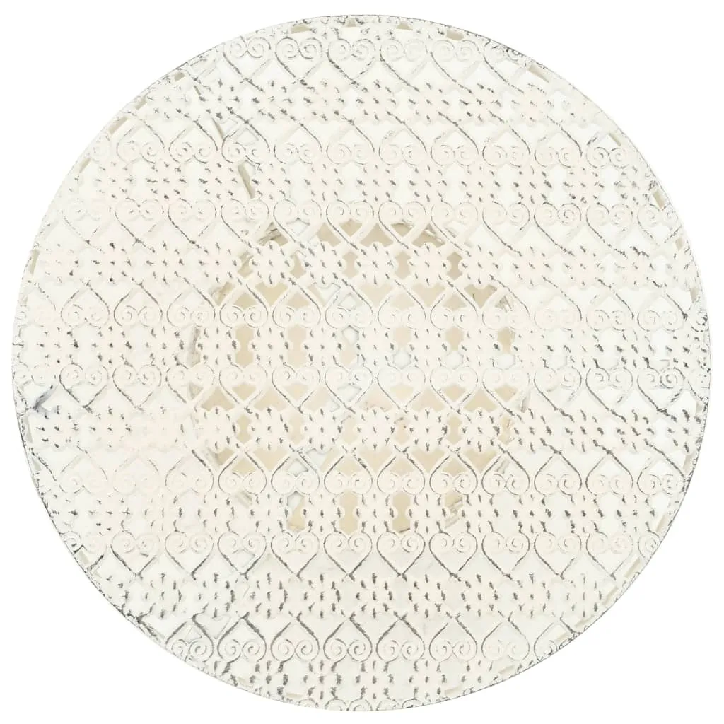 Table de bistrot stable et compacte pour petits salons métal blanc - 12